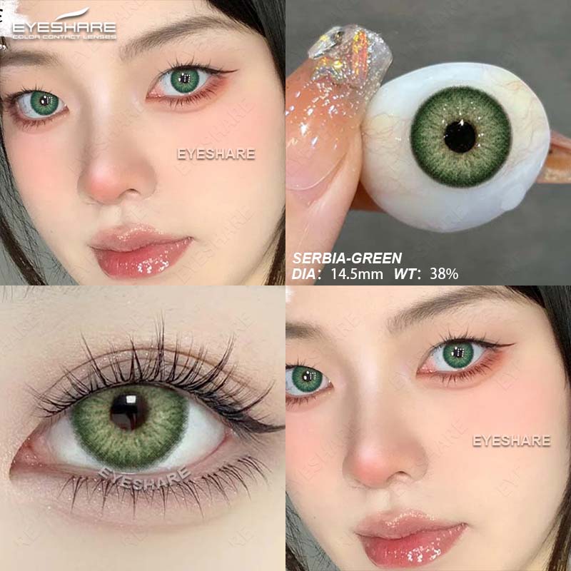 Eyeshare Цветные контактные линзы Темно-синие очковые линзы Коричнево-серые контактные линзы Темно-зеленые линзы Черно-серые линзы 1 пара