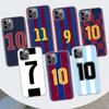 FootBall Number 7 10 30 Phone Case For Apple iPhone 11 12 13 14 Pro 7 XR X XS Max 6 6S 8 Plus + Mini 5 SE Print Soft Cover Coque