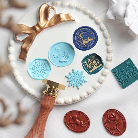 Practical Clear Texture DIY Simple Operation Snowflake Star Sealing Wax Stamp Head Wedding Supply