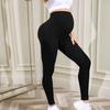 Леггинсы для беременных с высокой талией, узкие для беременных, женские трикотажные леггинсы с поддержкой живота, моделирующие брюки