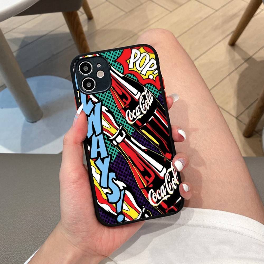 C-Coca C-cola Vintage Logo For IPhone 15 16 Pro Max 11 12 13 14 XS XR X Plus 16E Matte Translucent Phone Cover