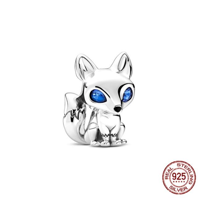 Очаровательная бусина подходит для оригинального браслета/серьг/ожерелья из стерлингового серебра 925 пробы, ювелирное украшение в виде гриба Нини, кролика, мудрой совы, лисы