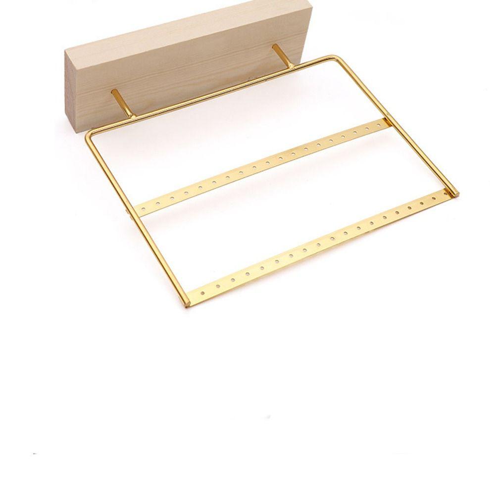 Подставка для ювелирных изделий из металла и дерева, держатель для ожерелий, стойка для хранения сережек, подставка для демонстрации сережек