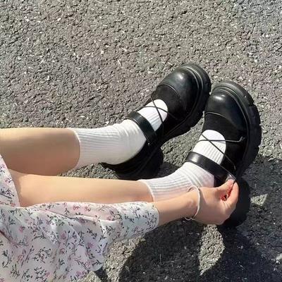 Горячий продавец толстые подошвы Мэри Джейн маленькие кожаные туфли женские британские ветряные модные новые туфли-лоферы одинарные туфли Tide для женщин