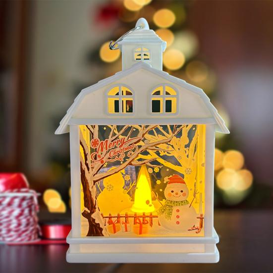 Рождественский Фонарь Снеговик Санта-Клаус Лось Узоры Светодиодные Свечи для Вечерние Домашнего Праздничного Украшения