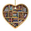 Heart Shaped Christmas Ornament Acrylic Bookshelf Xmas Tree Hanging Decorations 2D Flat