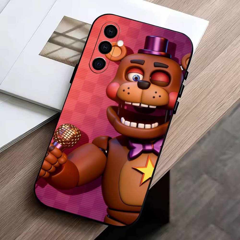 D-FNAF-T-Five-Nights-at-Freddy's Чехол для телефона Samsung Galaxy A73,A72,A71,A70,A53,A52,A51, Мягкий силиконовый черный чехол