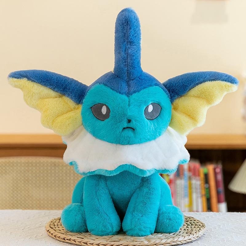 Мультяшные Аниме Сидячая Поза Jolteon Vaporeon Eevee Игрушки Кукла Детская Подушка для Спины Фигурка Модель Декоративные Подарки
