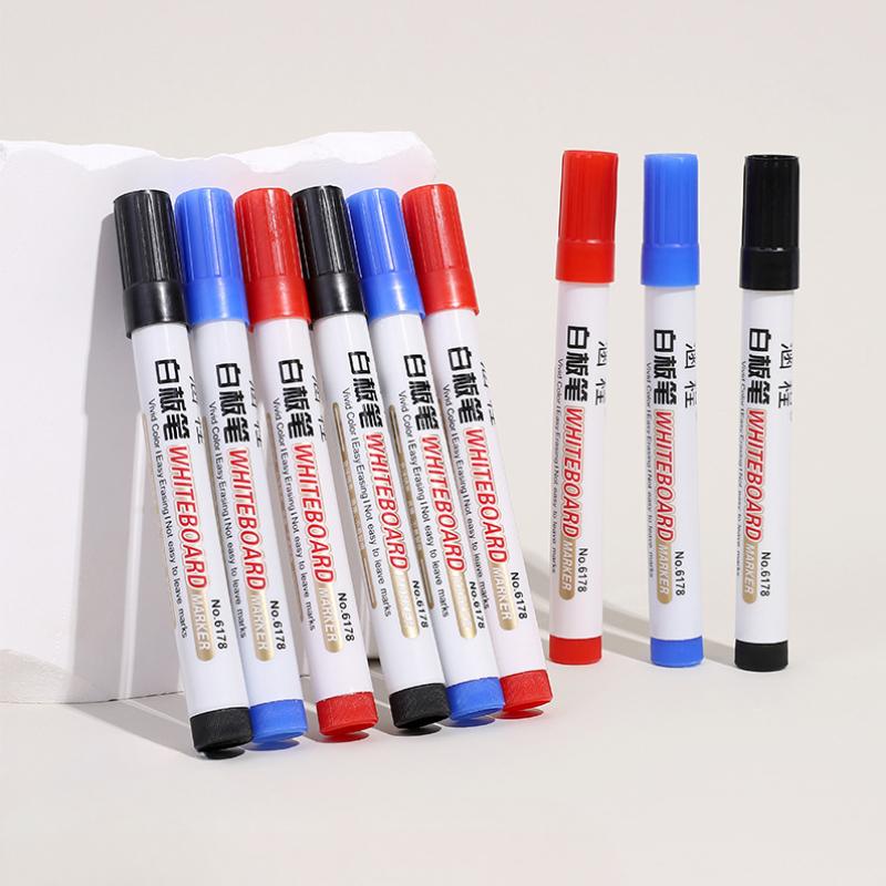 1/3/6 шт. офисная ручка для белой доски без следов, легко стираемая, прочная, быстросохнущая, стираемая ручка-маркер