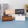 Triple Display LED Wooden Alarm Clock with Silent, Luminous Features and Perpetual Calendar