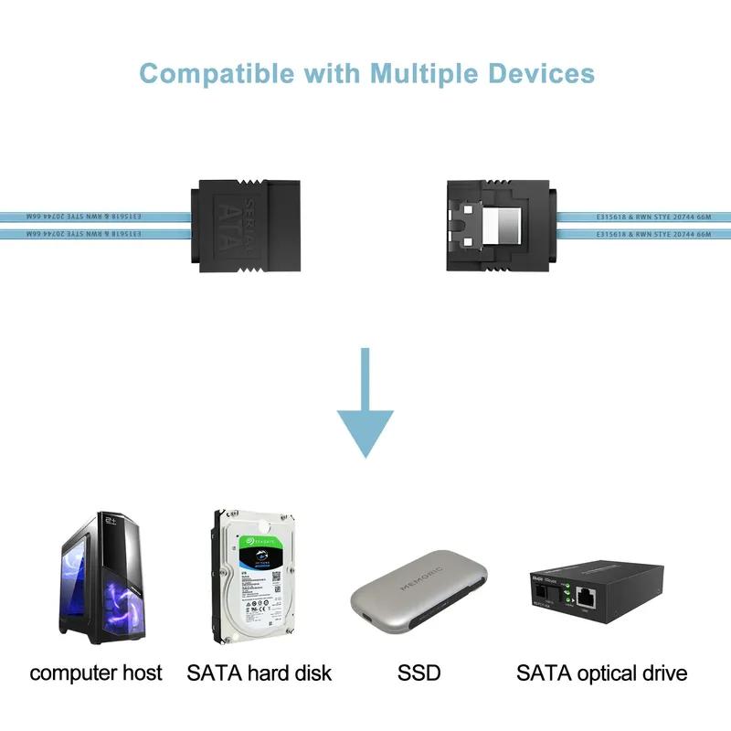 Sata To Sata Cable 4/6/8 Ports/Set SATA 3.0 Date Cable 7 Pin to 7 Pin Sas Cord 12Gbps HDD Cable For Server NAS PC