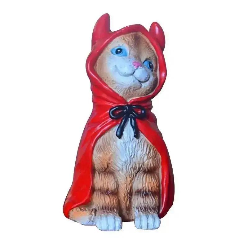 Halloween New Cute Cat Statue Home Decoration Cat Statue Resin Craft Decoration Christmas Decoration Miniature Decoration Model