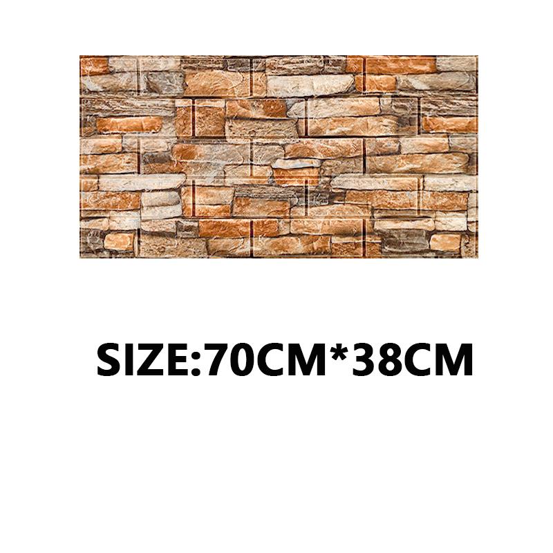 5/10Pcs 70cmX38cm Foam 3d Three-dimensional Wall Stickers Self-adhesive Crashproof Flexible Packaging Decorative Waterproof Wall Paper