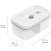 ZWILLING Fresh & Save Medium Airtight Food Storage Containers with Lids, Meal Prep Containers, Plastic, BPA-Free, Gray