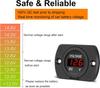 2 Pack DC 12V 24V Waterproof Car Voltmeter LED Digital Display Panel, Round Voltage Gauge with Terminals for Car/Motorcycle/Travel Trailer/Truck/Boat