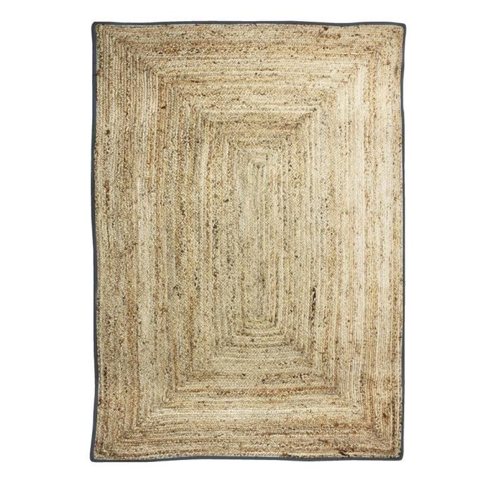DECO Jute Rug 160x230 Cm - Dark Grey