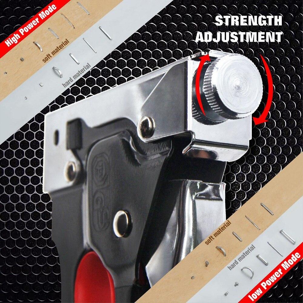 Пистолет для гвоздей 3 в 1, степлер для строительства мебели, скоба для обивки с 600 скобами, домашний декор, столярные инструменты, стальное ручное украшение для тяжелых условий эксплуатации