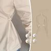 3/6/8PCS Adjustable Collar Clip Pearl Brooch Non-Slip Brooches New Safety Pins  Dress Decoration