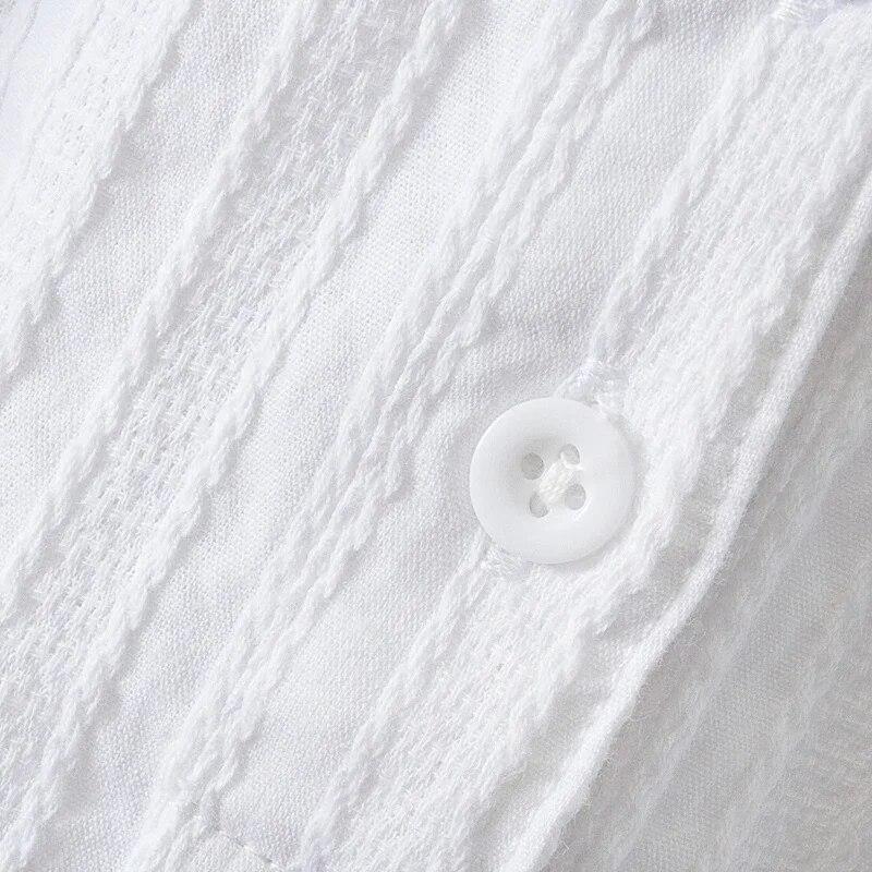 Женская летняя дышащая полосатая рубашка с V-образным вырезом, повседневная рубашка больших размеров