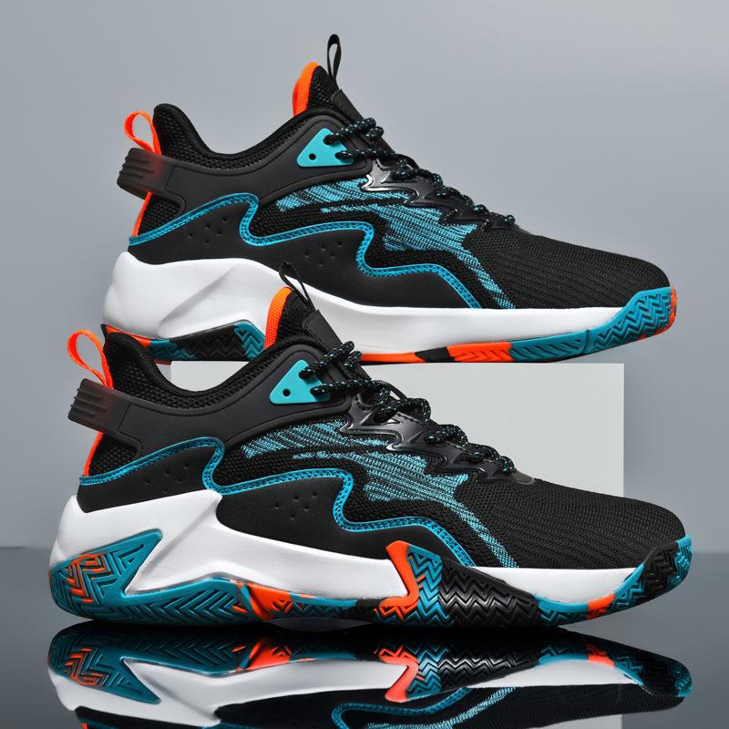 Мужские дышащие баскетбольные кроссовки Flyknit, Большие размеры 47-48, Спортивная и беговая обувь
