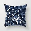 Office Living Room Home Pillowcase Geometric Black and Blue Pattern Printed Pillowcase Car Ornaments