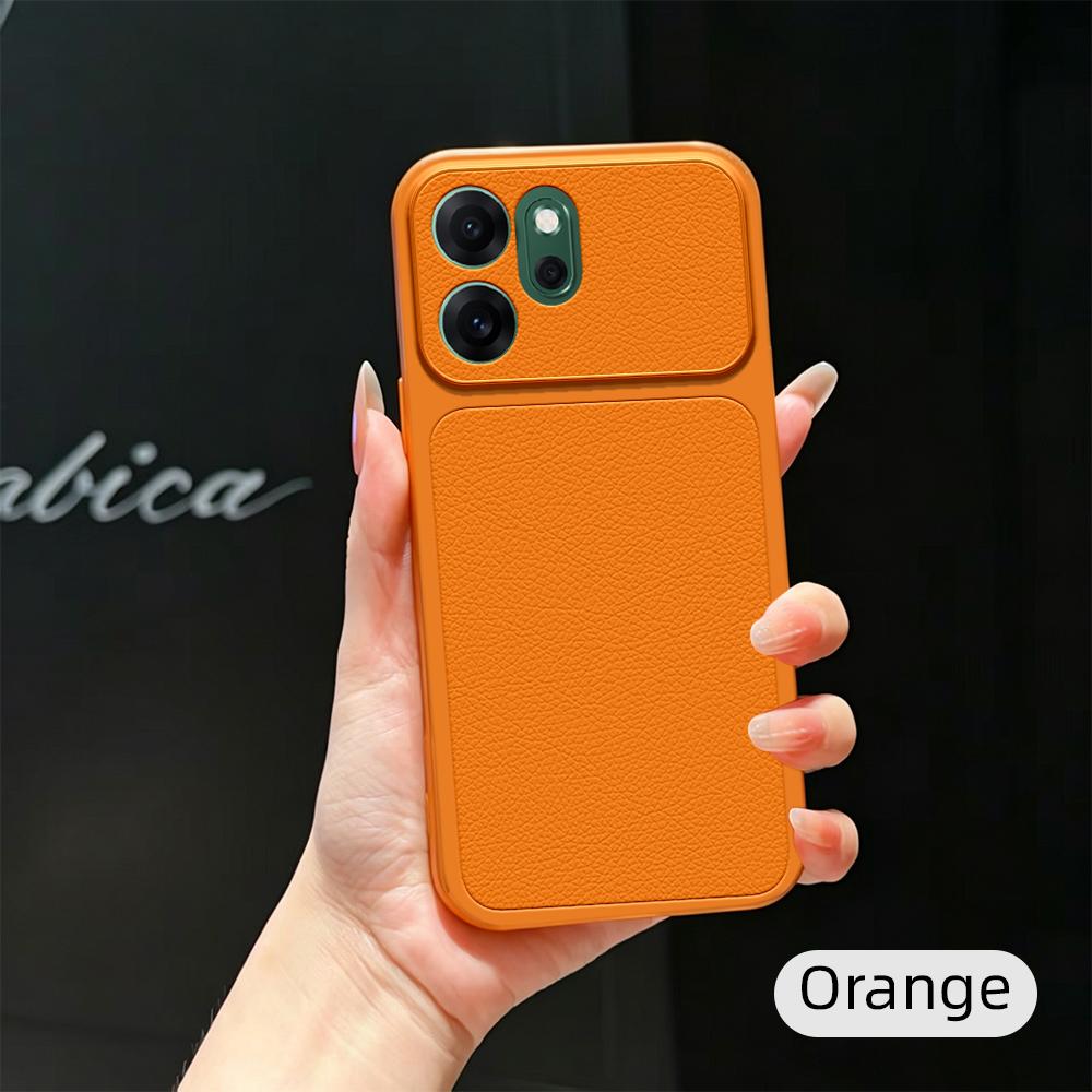 Чехол для Oppo Reno13 F Чехол для Oppo Reno14 F Кожаный чехол Роскошный чехол с защитой объектива Защитная матовая кожаная задняя крышка
