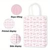 16pcs Pink Bow Paper Gift Bags with Handle Treat Bags Packaging Bag Party Favor Bags Handbag for Party Wedding Birthday