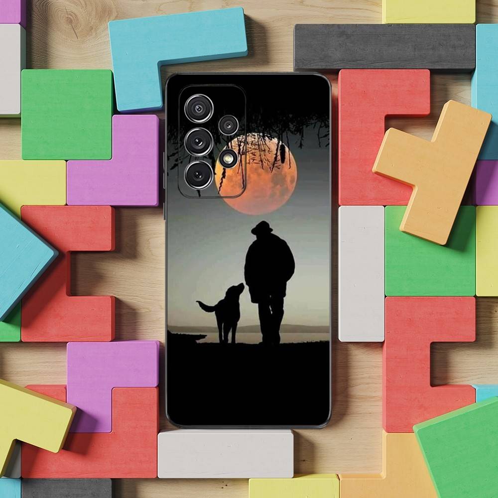 Чехол для телефона Охотничья собака для Samsung S9,S10,S20,S10,S21,S25,S24,S23,Ultra,FE,Plus,Lite, Мягкий силиконовый черный чехол