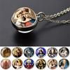 Virgin Mary Necklaces Glass Ball Pendant Catholic Christian Islam Muslim Necklace for Women Church Jewelry