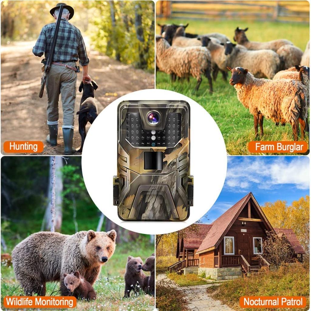 Уличная 36 МП камера слежения 2.7k 120 дальность обнаружения IP66 водонепроницаемая ночное видение без подсветки мониторинг дикой природы ловушка игровая камера
