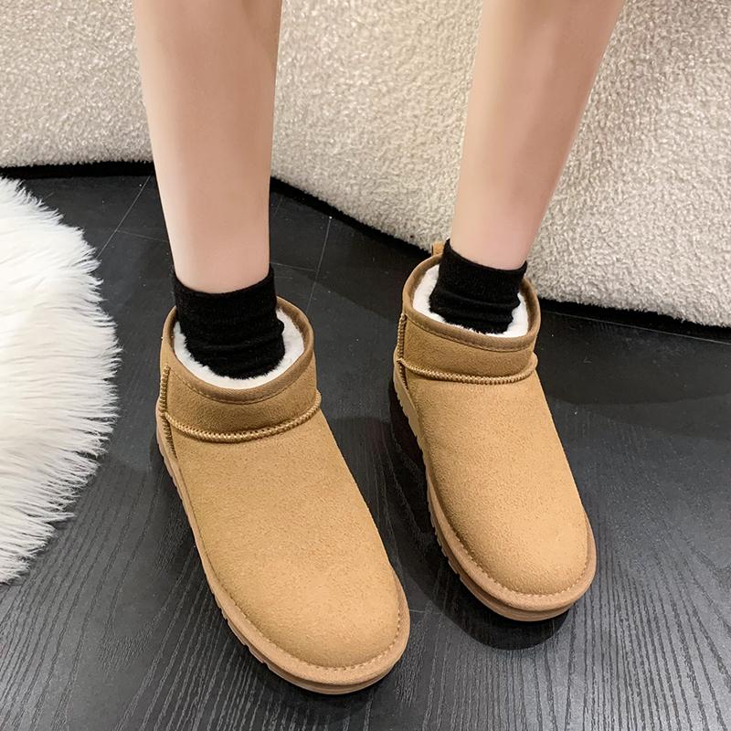 Ботинки на плоской подошве с круглым носком, женские, 2024, высококачественные, однотонные, лаконичные, женские, Botas Femininas