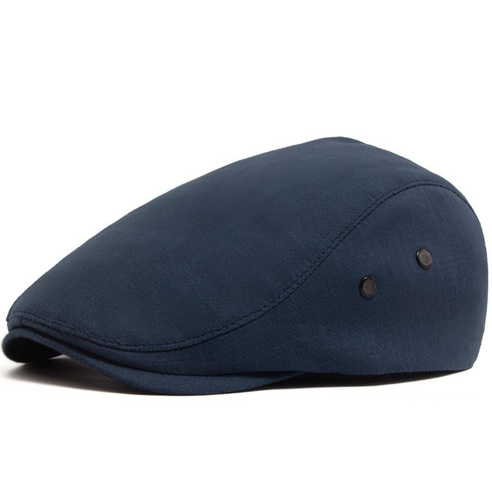 Linen Material Newsboy Cap Unisex Design Driving Cabbie Hat Breathable Peaked Cap For Men