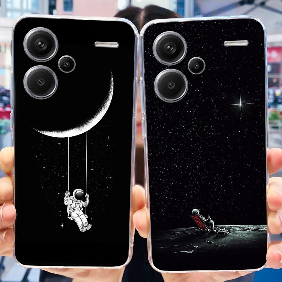 For Xiaomi Redmi Note 13 Pro+ Case Redmi Note13 4G Pro Plus Soft Clear TPU Bumper Funda For Redmi Note 13Pro+ Luxury Fashion Bag
