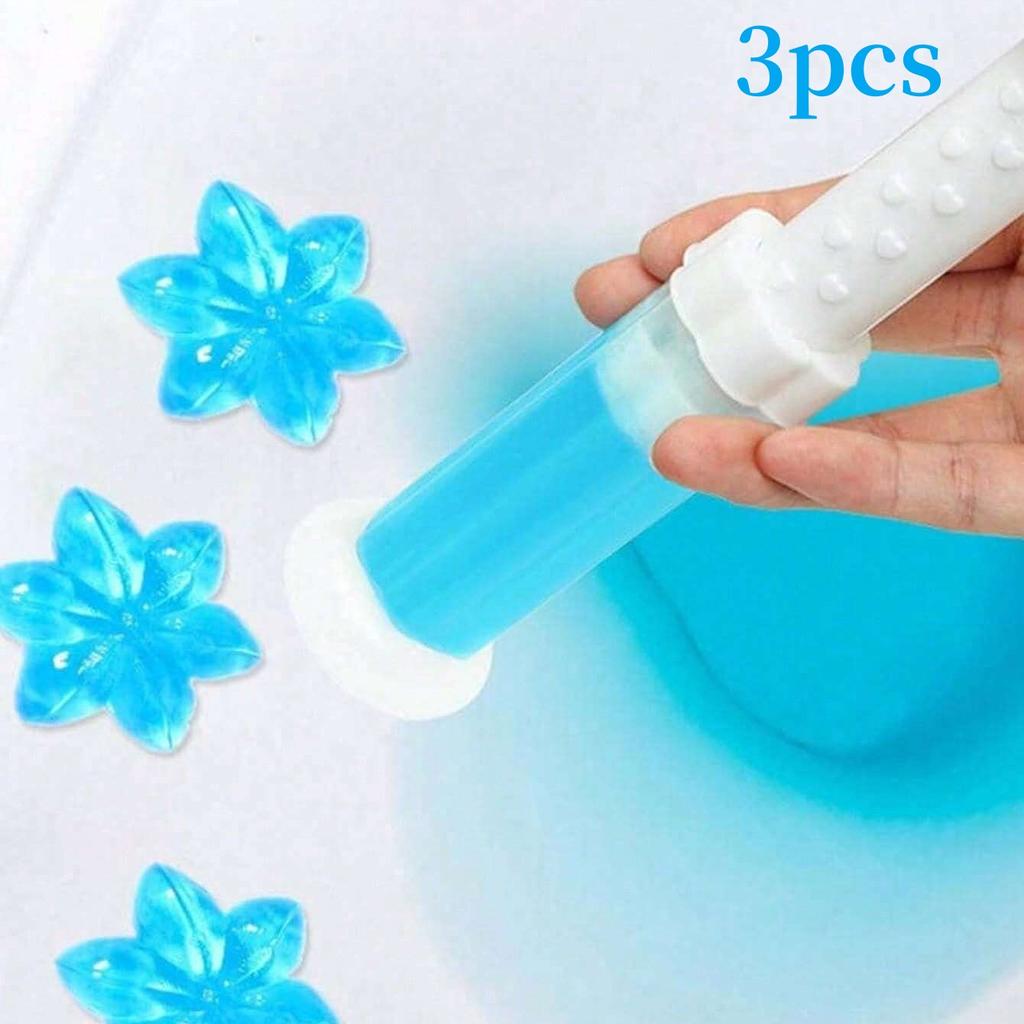 3Pcs Toilet Cleaner Gel Fresh Flower Aromatic Drain Toilet Cleaning Detergent Air Freshener Remove Odors Home Bathroom Tools