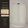 Arc-Shaped Sliding Door Enclosed Shower Room Set