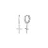 925 Silver Needle Ear Buckle Pendant Gold Earrings Cross Shaped Round Hoop Earrings for Women Wedding Luxury Jewelry