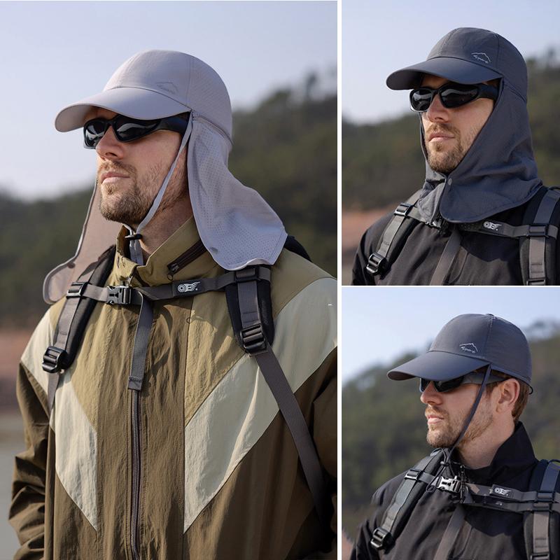 Кепка для рыбалки на открытом воздухе, летняя быстросохнущая кепка с защитой от ультрафиолета, рыбацкая кепка, мужская панама, съемная шляпа от солнца, шарф, панамская шляпа, альпинистская анти-УФ-кепка