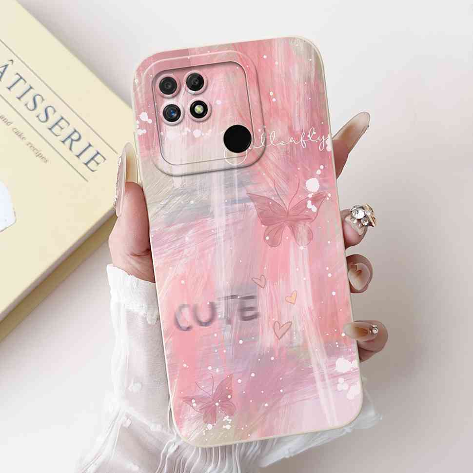Чехол для Realme Narzo 50A RMX3430 Цветы Мягкий Силиконовый Чехол для Oppo Realme Narzo50a 6.51" Модный Защитный Чехол