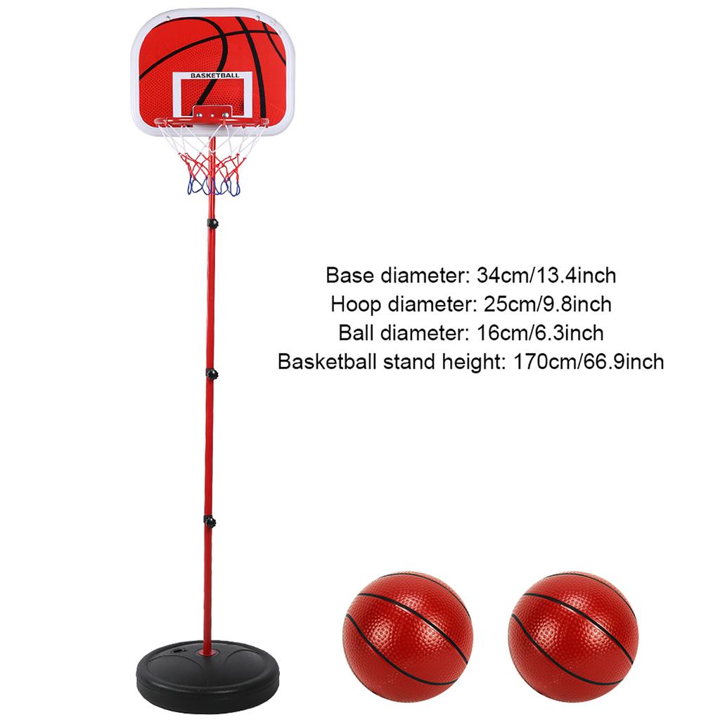 170CM Adjustable Height Basketball Stand Children Game Training Equipment Set for Indoor Outdoor
