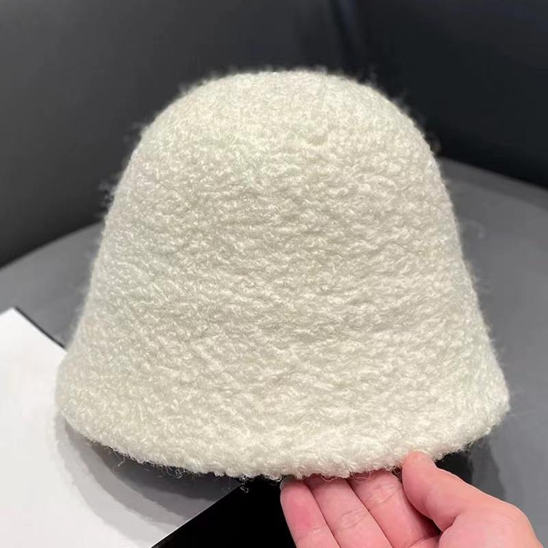 Осенне-зимние шапки для женщин, новые классические простые шерстяные овечьи шапки-ведро, теплая рыболовная шапка, универсальная модная японская женская панама