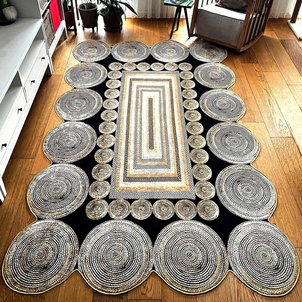 ePeddler Домашний современный узор, цифровая печать, моющаяся нескользящая кожаная основа, ковер нового поколения для гостиной, спальни и прихожей