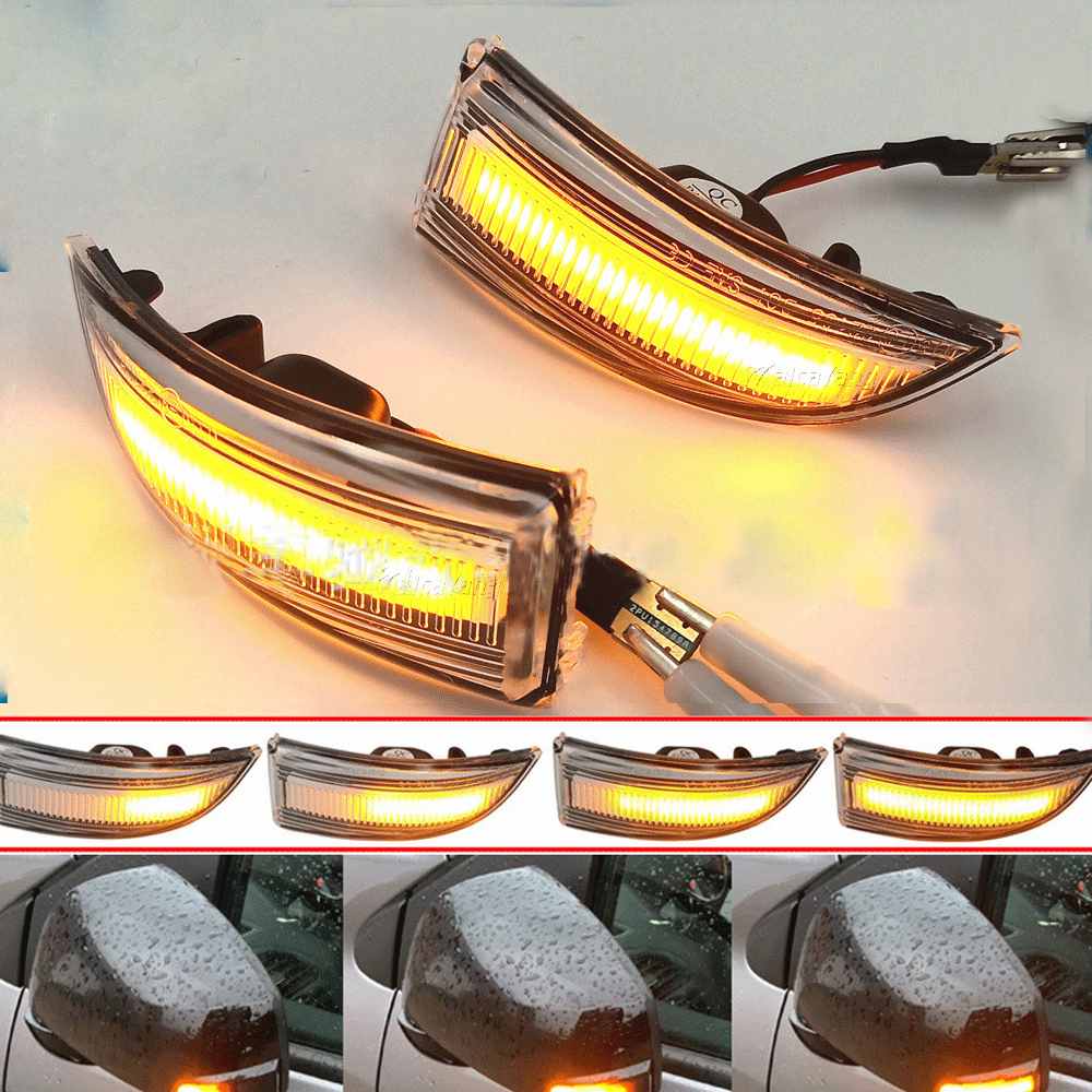 2x светодиодных плавных указателя поворота зеркала заднего вида для Renault Megane 3 MK3 III RS 2008-2016 для Laguna III X91 Fluence