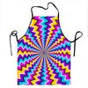 Colorful Zigzag Pattern Apron With Adjustable Straps For Cooking And Baking