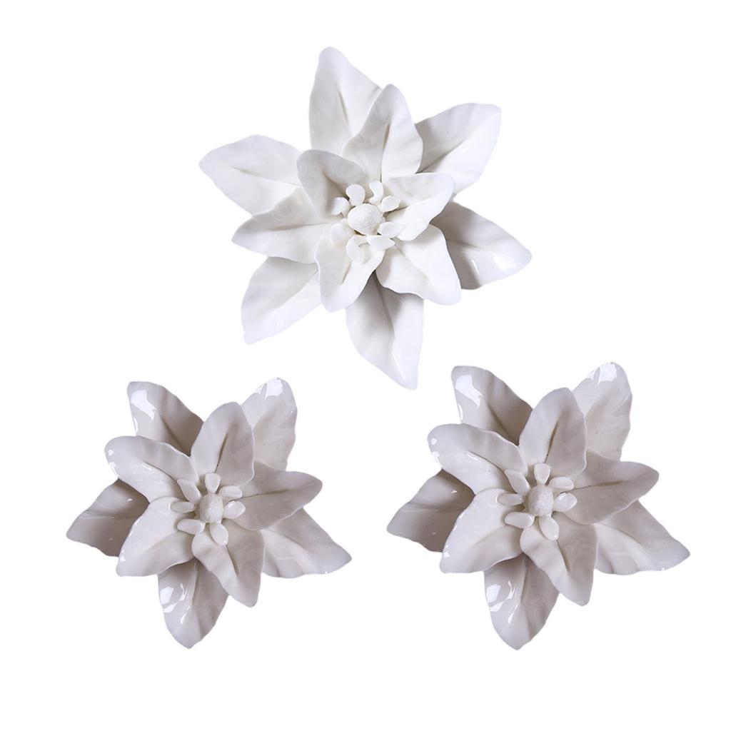 Уникальная керамическая настенная скульптура в виде цветка Современное украшение Компактное произведение искусства Подарок для гостиной, спальни, родственников, друзей