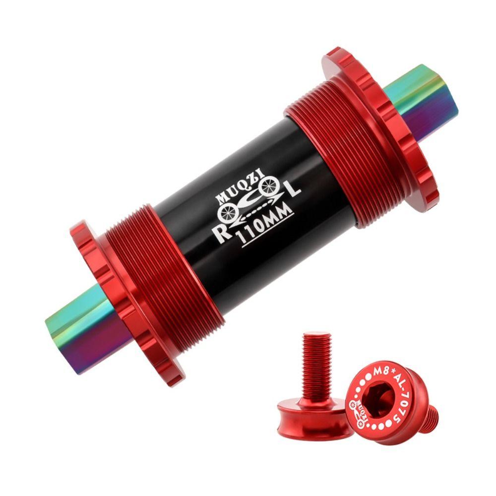 Square Titanium Alloy Bike Axle Crankset Part Sealed Bearing Bicycle Bottom Bracket Bike Crankset Shaft Bicycle BB Ceramic Axle