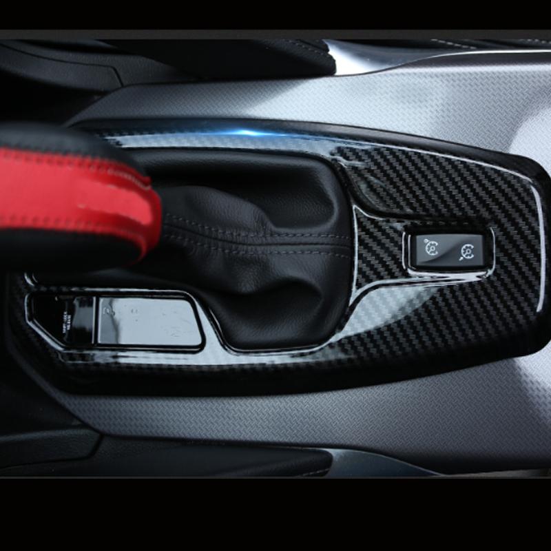 For Renault Koleos 2017 2018 ABS Chrome Carbon Fiber plastic Left-hand Drive Gear Box Panel Cover Trim Car Styling Accessories