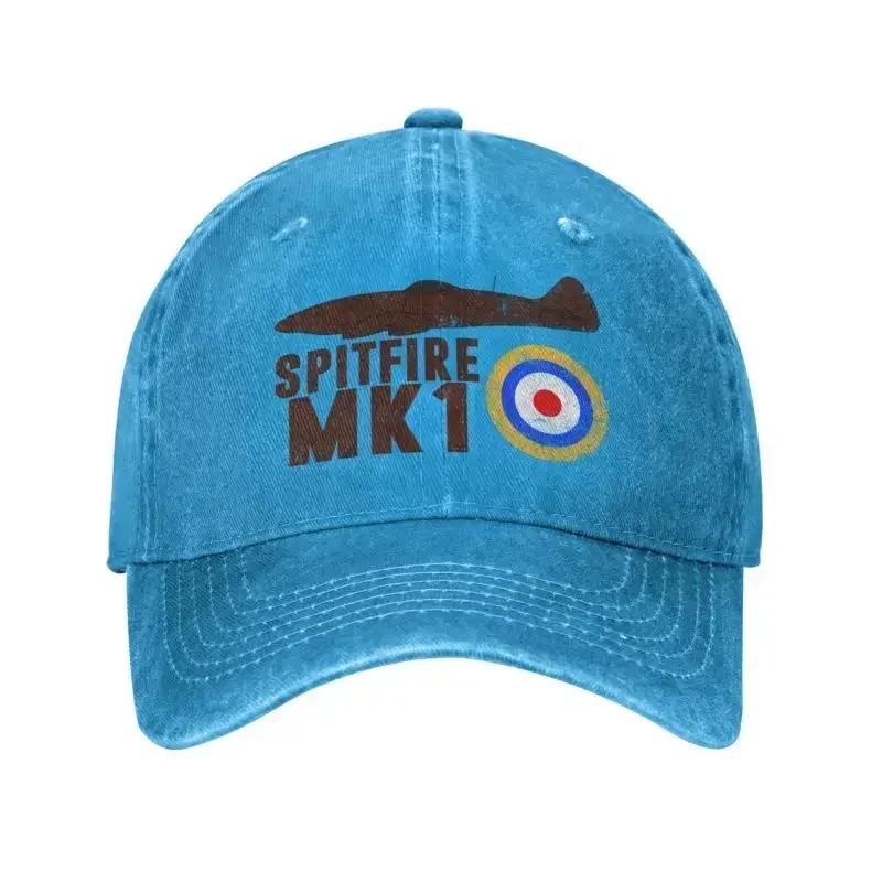 Unisex Cotton Vintage Spitfire UK RAF British WWII Baseball Cap Adult Supermarine Fighter Adjustable Dad Hat Sun Protection