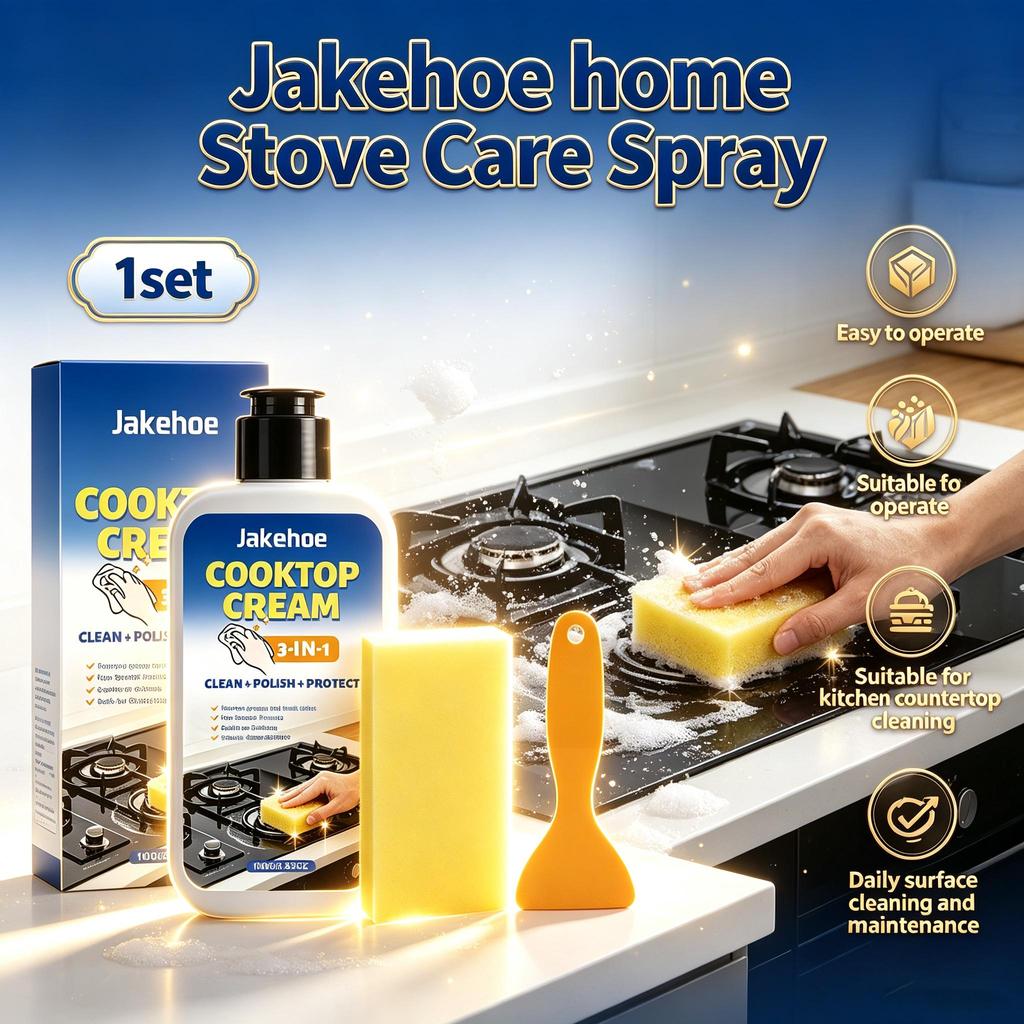 Jakehoe home stove care spray is easy to operate and is suitable for daily surface cleaning and maintenance of kitchen countertops 1SET