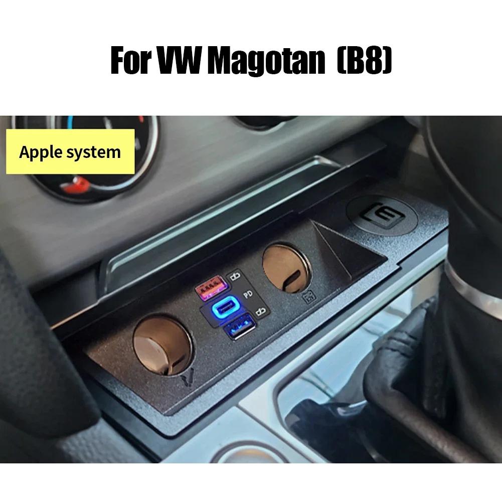 For VW Passat B6/ B7/ B8/ ARTEON/ CC/ R36 Car Charger Quick Charge Cigarette Lighter Splitter One for Two QC4.0 QC3.0 PD TypeC