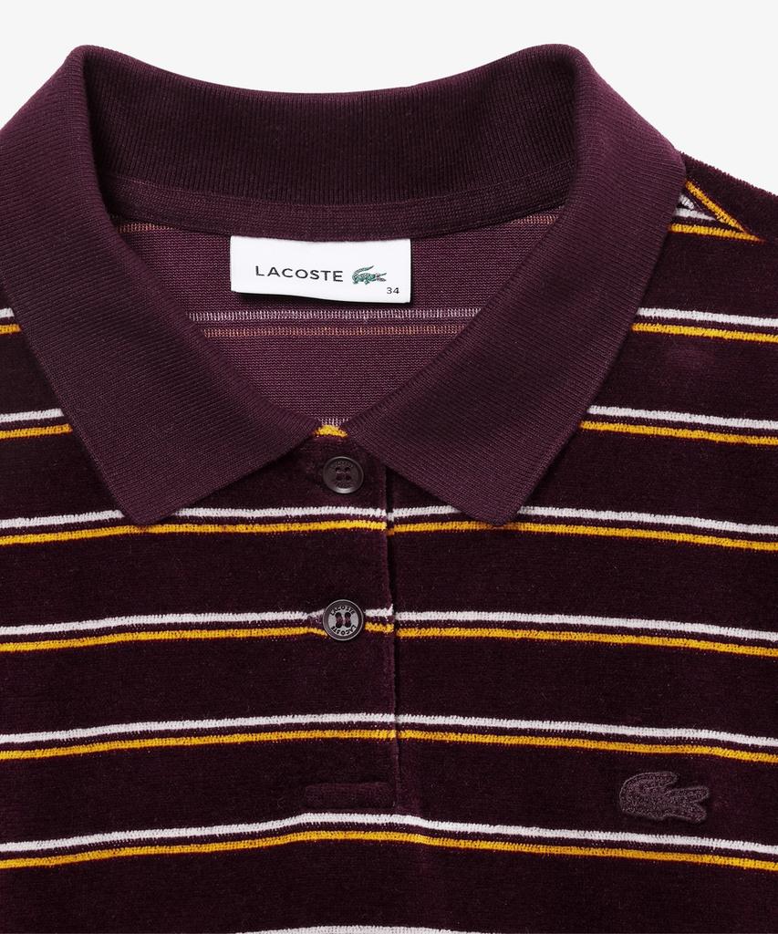 LACOSTE Women'S Velvet Short Sleeve Polo Shirt Pf920E-56N 3Ke
